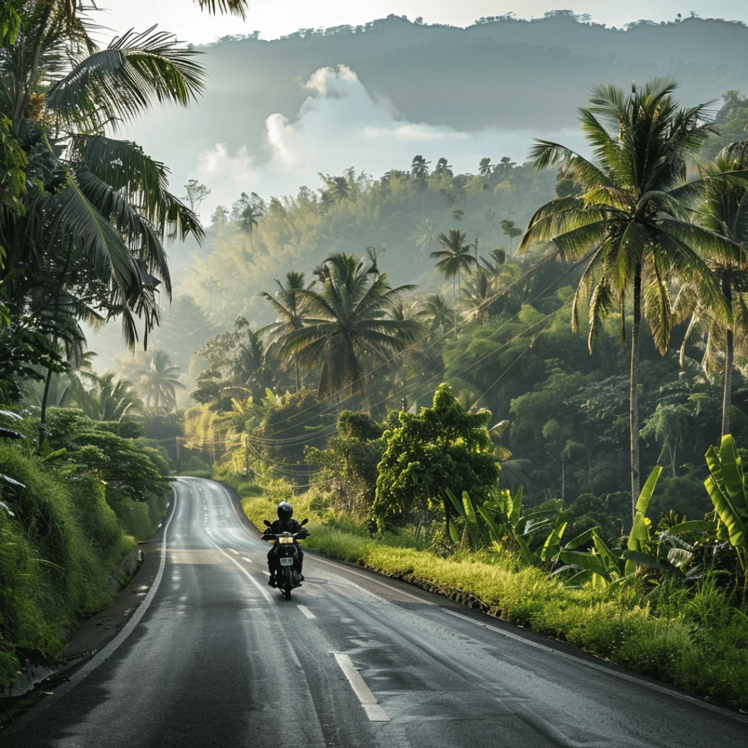 Riding in Indonesia